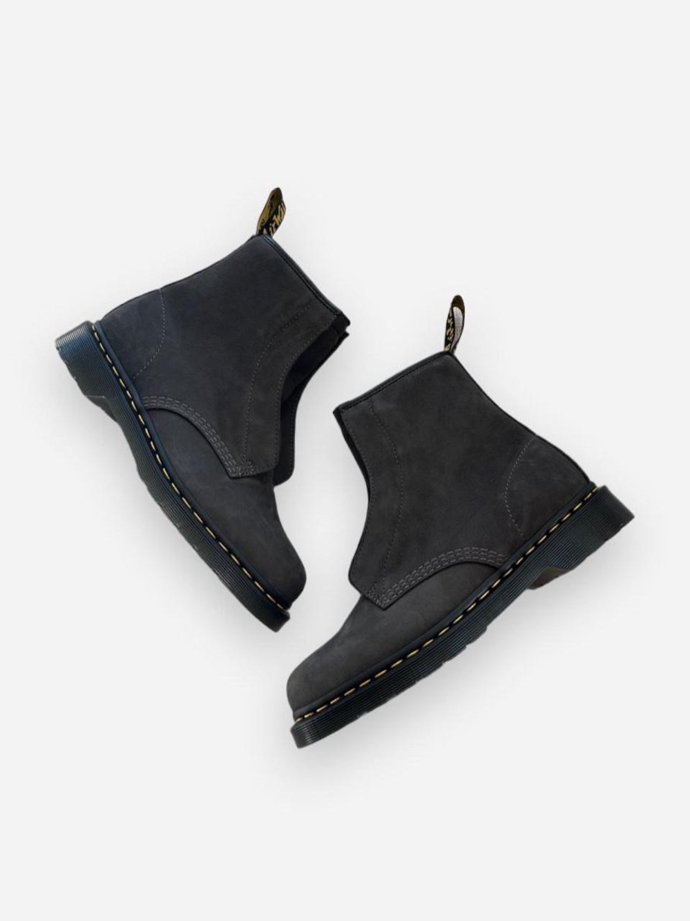 Dr. Martens 1460 Laceless Gunmetal Gray Leather Ankle Boots Men’s 10 Women’s 11